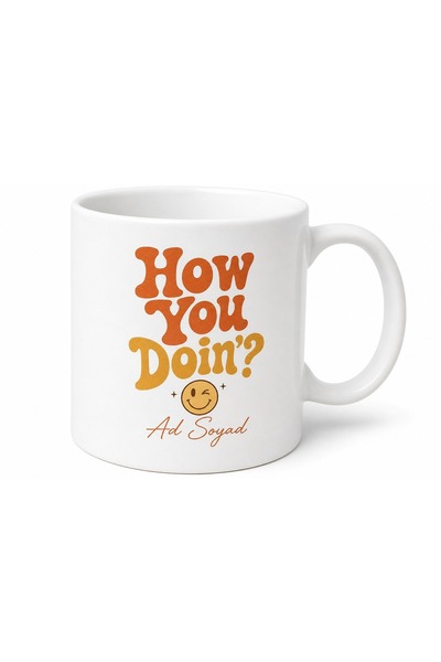 Tupya Gift كوب قهوة مطبوع عليه 'How You Doin' ناسيلسان' باللغة الإنجليزية، كو...