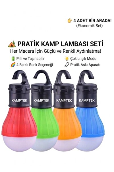 kamptek kamp teknolojisi Kamptek Pilli Kamp Lambası 3 Modlu Çadır İçi Aydınla...