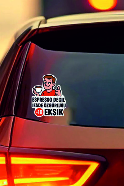 ESLEM Espresso Not Expression Freedom Sticker 2 Pieces Humorous Car Window Au...