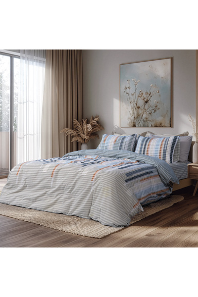 Beauty Home Σετ Πάπλωμα μονό Moments Αrt 12571 160x230 Λαδί,Σιέλ
