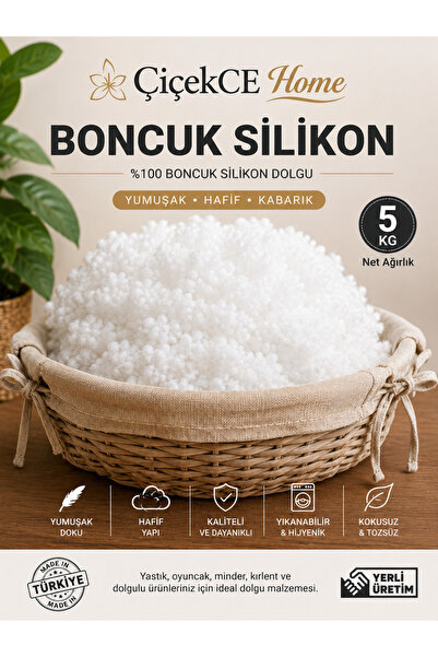 Çiçekce Home evinize renk katar Boncuk Silikon Elyaf 1.Kalite 5 Kilo
