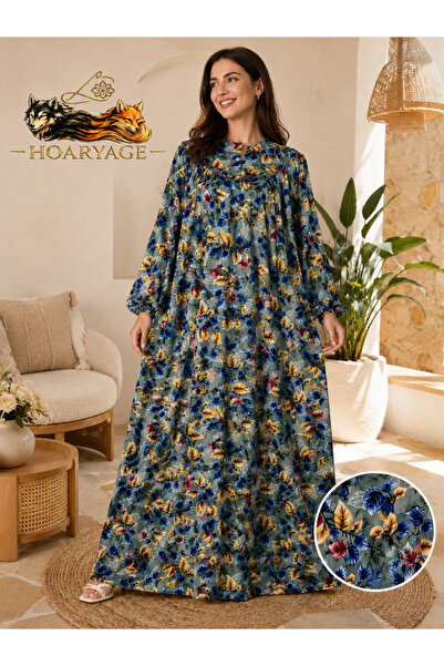 hoaryage Viscose Long Robe Dress, Comfortable Fit, Oversize, Casual, Stylish,...