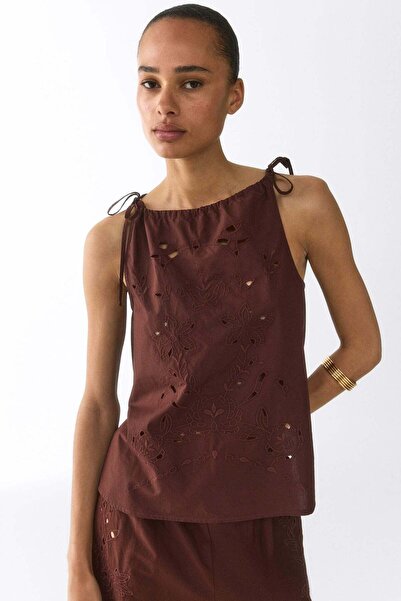 H&M Broderie anglaise tie-strap top