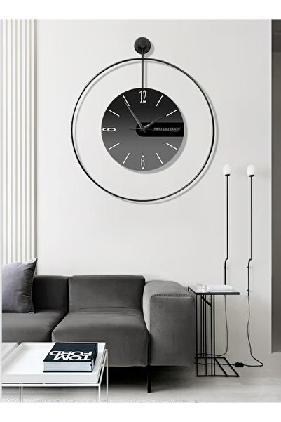 TAPIT ساعة حائط عصرية كبيرة، ديكور حائط بسيط، إطار معدني، ساعة صامتة بدون تكت...