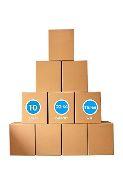 NASAQ 10Pcs Large Corrugated Cardboard Box Double Wall 100% Recyclable Brown ...