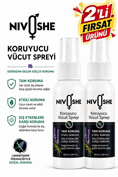 NIVOSHE 200ML Kene ve Sivrisinek Kovucu Lavanta Özlü Bitkisel Sprey Tüm Vücut...
