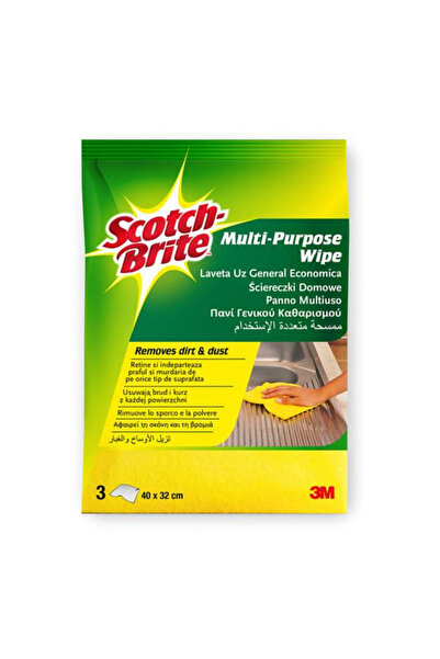 3M SCOTCH Laveta Uz General Economica - Brite Multi-Purpose Wipe, 3 buc