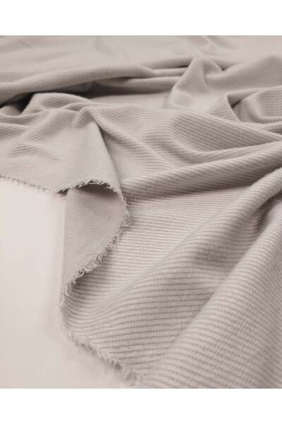 Kumaş Parça Concrete Gray Diagonal Patterned Jacquard Interlock Fabric Soft F...
