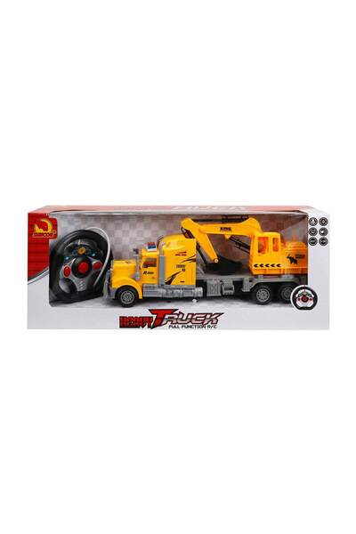 Suncon Camion excavator si telecomanda, Suncon, 1:32, Galben