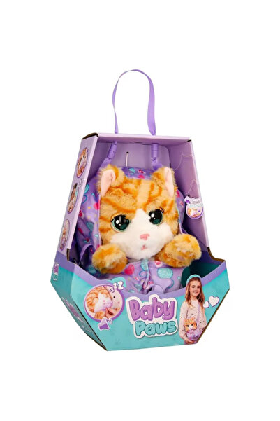 Baby Paws Jucarie de plus interactiva, Baby Paws, Pisica, 20 cm