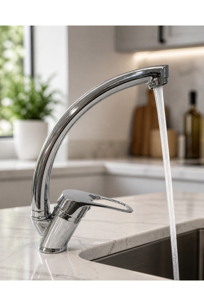 Lisinya 360 Degree Swivel Single Handle Faucet Hot Cold Adjustable Easy Insta...
