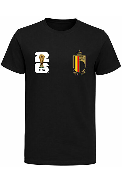 Efendioğlu Design Belgium National Team Logo 2026 World Cup Printed Cotton Ch...
