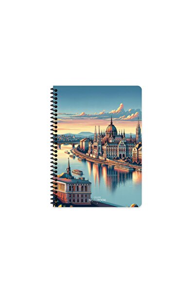 KESKİN COLOR Sharp 16.5 X 22.5 Lined Pp Cover City Spiral Notebook - Budapest