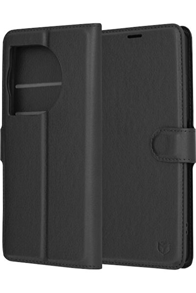 Techsuit Θήκη Βιβλίο Δερμάτινη Μαύρη (OnePlus 12R)