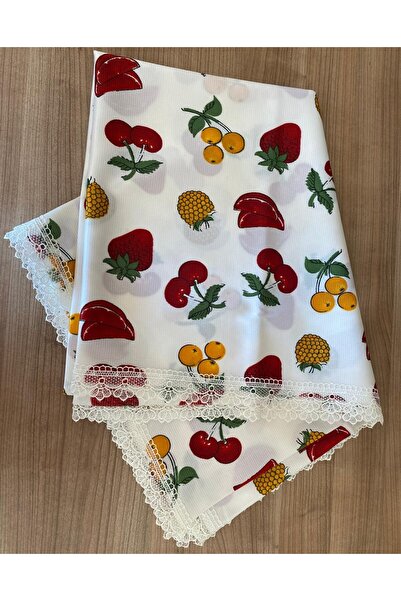 LİVANİ HOME Masa Örtüsü Dertsiz Çiçekli 140 X 170 Sofra Bezi Yaz Modeli Çilek...