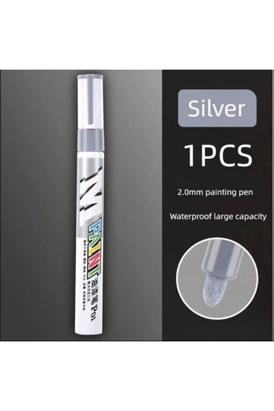 PAINT Rötuş Kalemi Pen Gümüş Renk | Metal, Ahşap ve Oto Yüzey Boyası