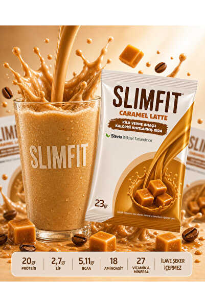 Nutrawell Slimfit 1 Öğün Karamel- Whey Proteinli Öğün Tozu Shake Proteinli Besin