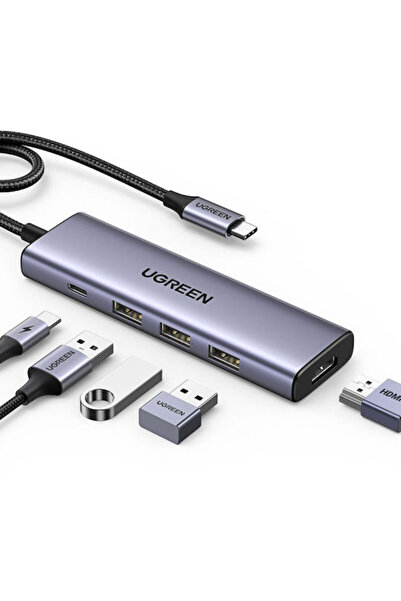 Ugreen CM511 USB-C Σταθμός Σύνδεσης με HDMI 4K PD Γκρι