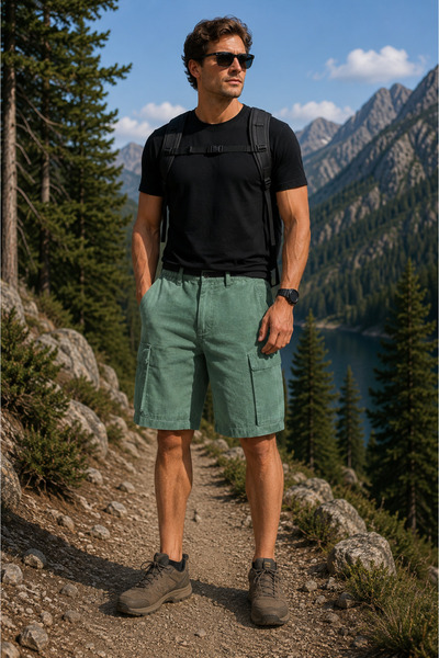 ALEXANDERGARDI Su İtici Outdoor Kargo Şort Trekking Bermuda