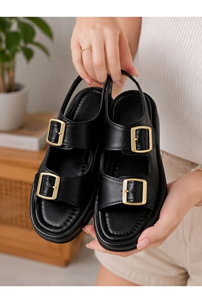 PLN SHOES Women's Sandals with Wedge Heels, Light Soles, Straps and Elastic B...