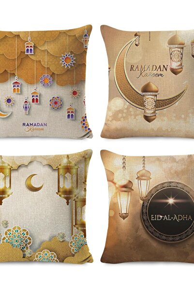 OEM Set de 4 perne decorative pentru Ramadan 45x45 cm, modele diferite