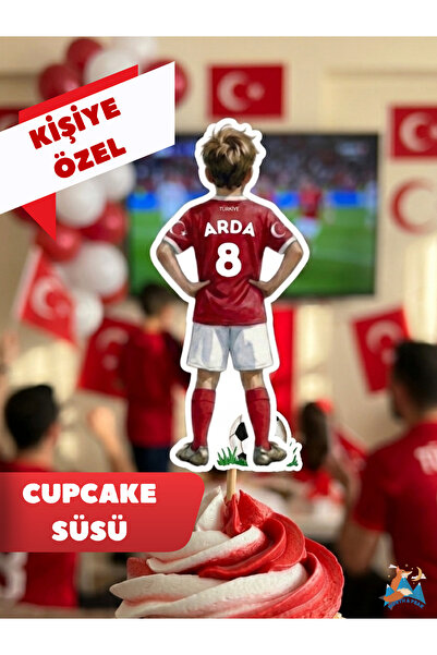 north&peak Kişiye Özel İsimli Türkiye Temalı Cupcake Süsü - Dünya Kupası Mill...