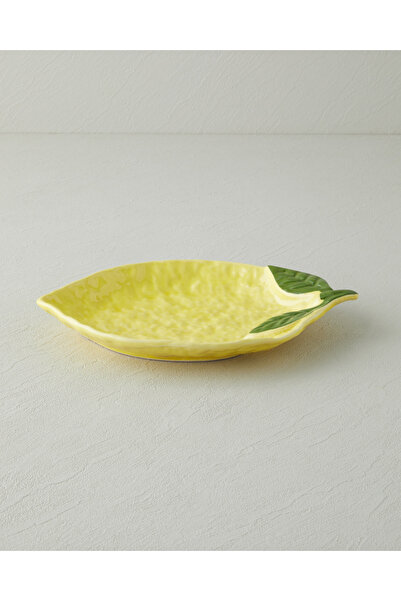 English Home Lemonella Seramik Kayık Tabak 27x19x3 cm Sarı