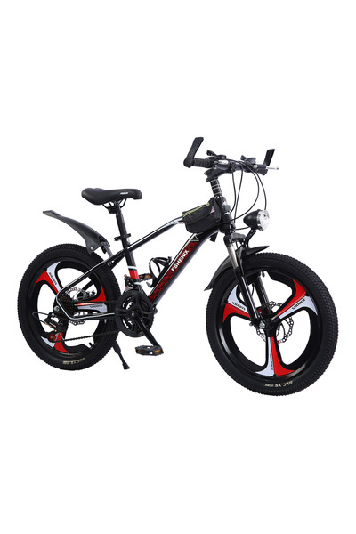 KidLe 20 Inch Mountain Bike, 21-Speed Dual Disc Brake Shifter Bicycle with He...