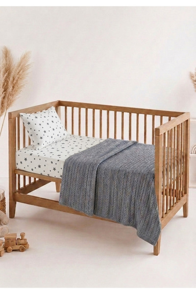 ngn collection Baby 3-Piece Pique Set 110X140 cm 100% Cotton Knitted Patterne...