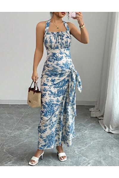Evendi Costum de baie, Albastru/Crem