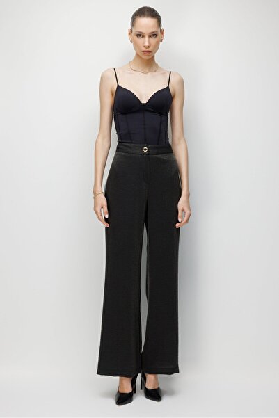 Moda İlgi Modai̇lgi̇ Kraş Fabric Trousers with Side Stripes 40099