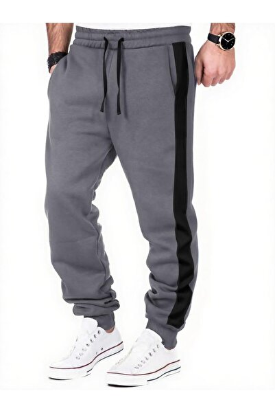 OEM Pantaloni de jogging pentru bărbați, din bumbac, cu buzunare și benzi lat...