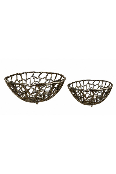 Kiana Openwork Decorative Metal Bowl Set