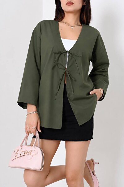 GOOD&DESS Tie Front Kimono Tunic Oversize