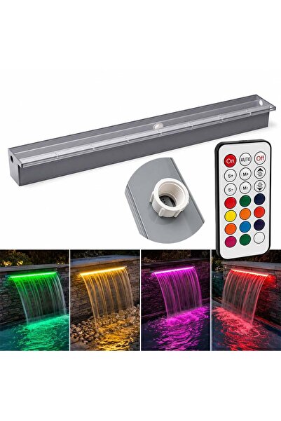 Genel Markalar PM-37796 Havuz ve Bahçe Şelale Başlığı 150cm RGB LED'li Uzakta...