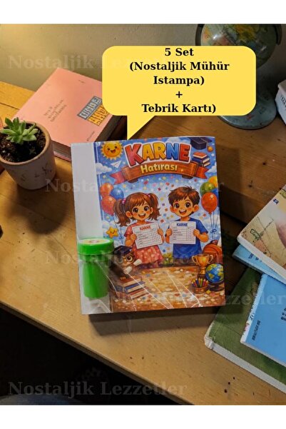 Nostaljik Lezzetler Karne Hediyesi 5 Set Nostaljik Mühür (Istampa) ve Tebrik ...