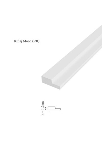 Manavi Profil stanga riflaj decorativ 3D, Moon L, 2.8x1.2x290 cm,