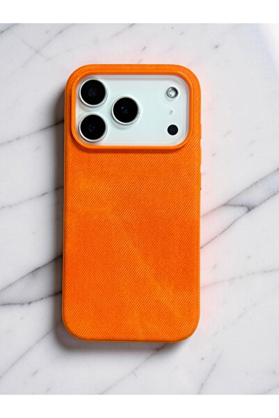 HYPERSOFT Iphone 17 Pro Max (6.9 inç) Uyumlu Kot Dokulu Denim Jeans Lux Magsa...