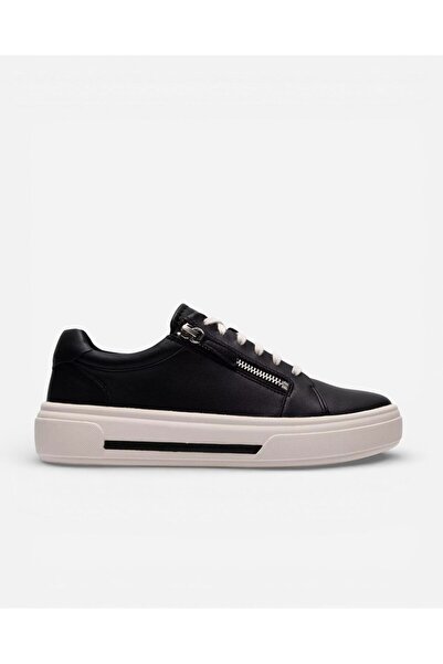 CLARKS Hollyrose Zip Black Leather Kadın Blk/Gunmet Günlük Ayakkabı 26185913