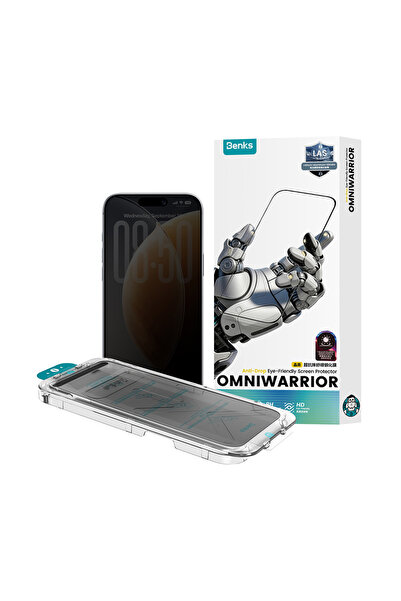 Benks iPhone 17 Pro Max Uyumlu OmniWarrior Privacy Cam Ekran Koruyucu Uygulam...