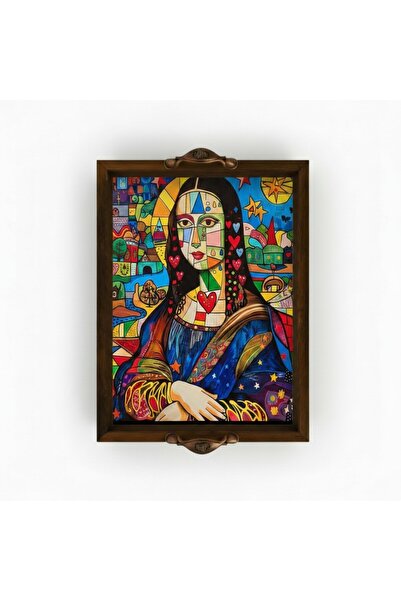 sharp&art AHŞAP-CAM SUNUM TEPSİSİ, 15 FARKLI MODEL, 25*20 CM BÜYÜK BOY, ANNEL...
