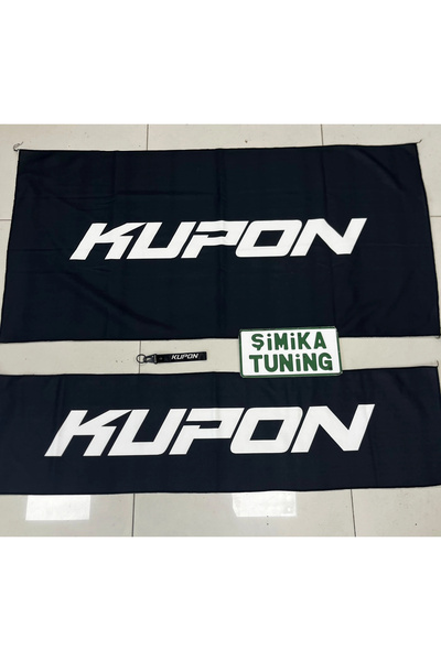 şimika tuning tuningmarketim Black Coupon Torpedo and Back Towel Set 2 Pieces...