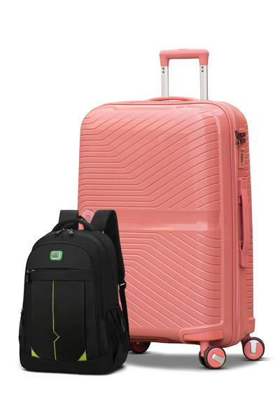 ZAAPPY Hard Shell Luggage With Travel Backpack Combo, 24 Inch, Lightweight Mi...