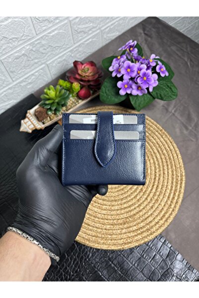 WAKHA Genuine Leather Vertical Card Holder Wallet with Snap Closure Men's Wal...