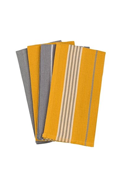 OEM Prosop Pentru Pahare din Bumbac, Alb, Model Dungi, 58x39cm