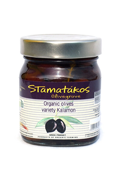 Stamatakos Masline kalamata cu continut redus de sare bio 290g Olivegrove