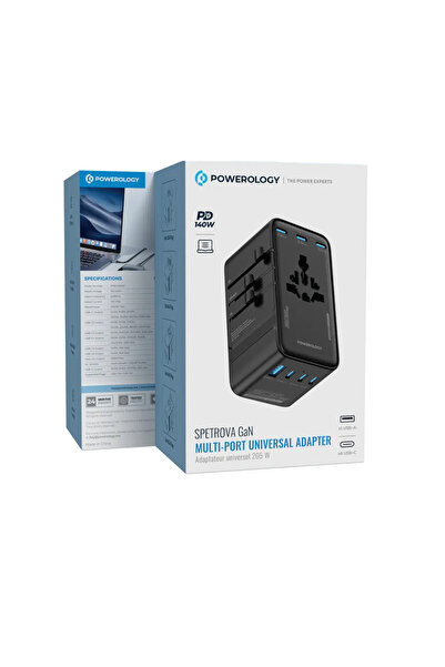 Powerology Spetrova GaN Multi-Port Universal Adapter PD 140W