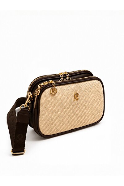 Madamra Brown Straw Women's Crossbody Multi-Compartment Shoulder Bag |   Dail...