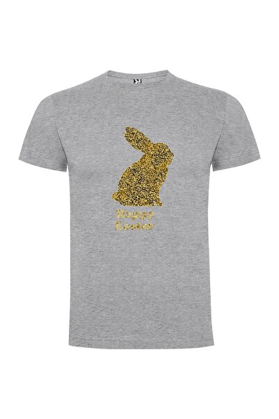 iLovePrints Golden Glitter Bunny Euphoria Tshirt