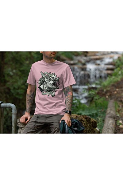 iLovePrints Illustration of a Hand, Sword, and Roses Tshirt